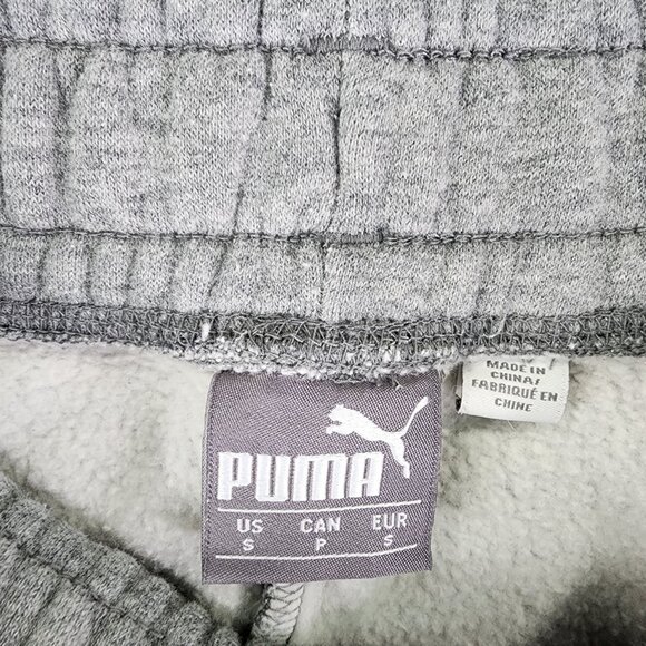 Mens Grey Puma Jogger Sweatpants Drawstring Elastic Waist Size S - Picture 5 of 12